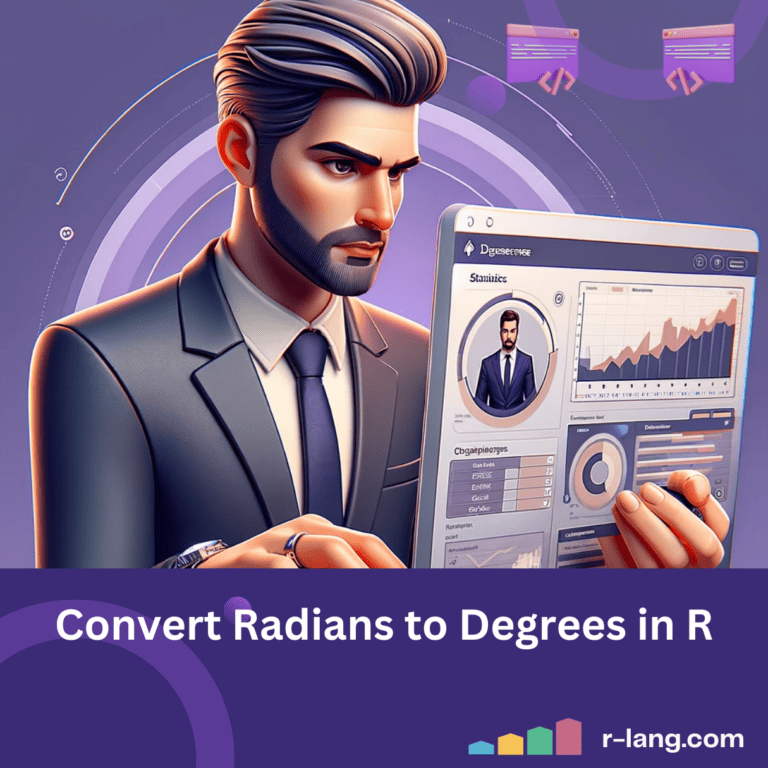 Convert Radians to Degrees in R