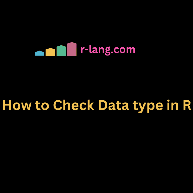How to Check Data type in R