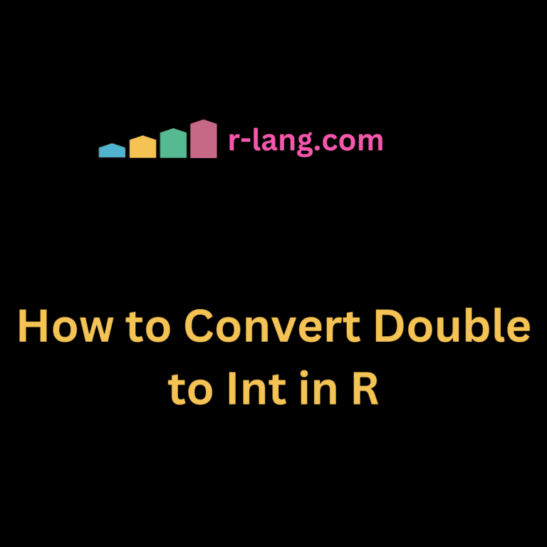 How to Convert Double to Int in R