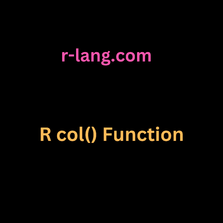 R col() Function