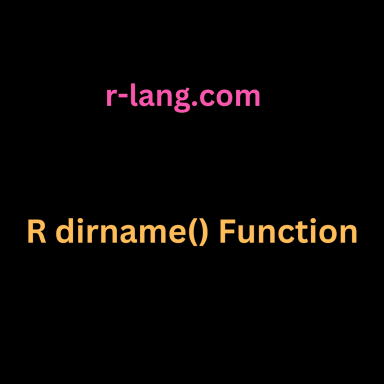 R dirname() Function
