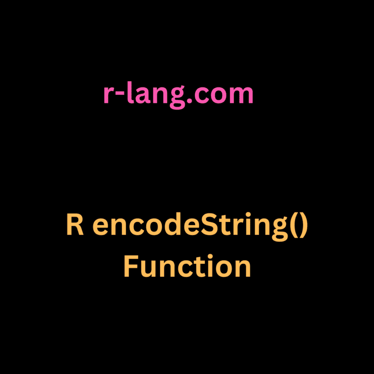 R encodeString() Function