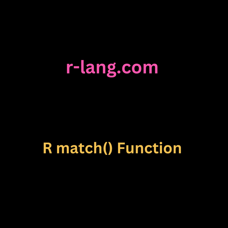 R match() Function