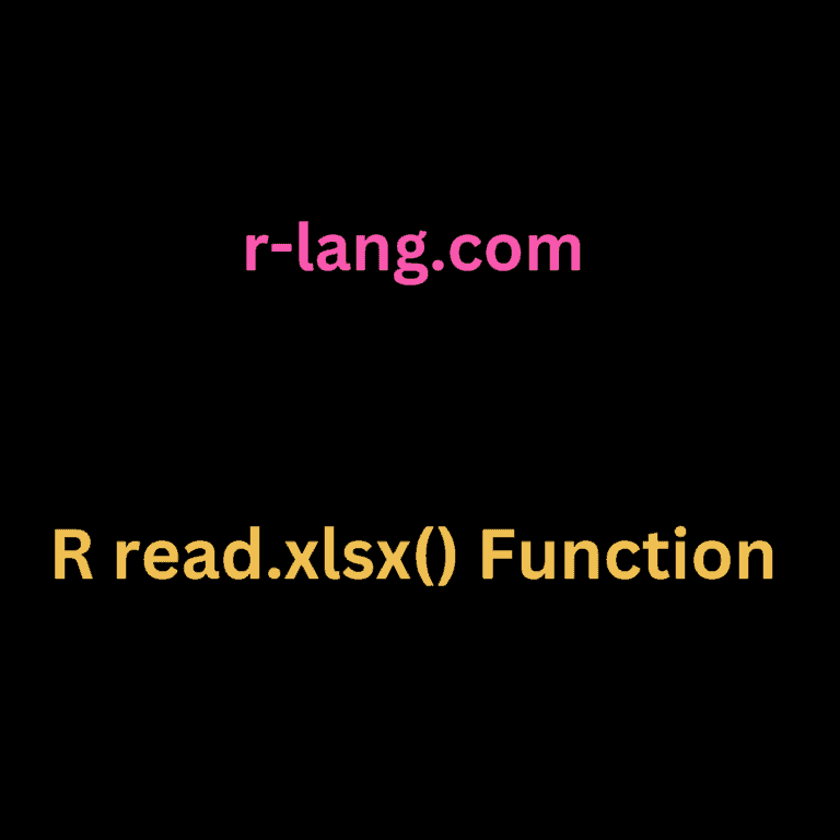 R read.xlsx() Function