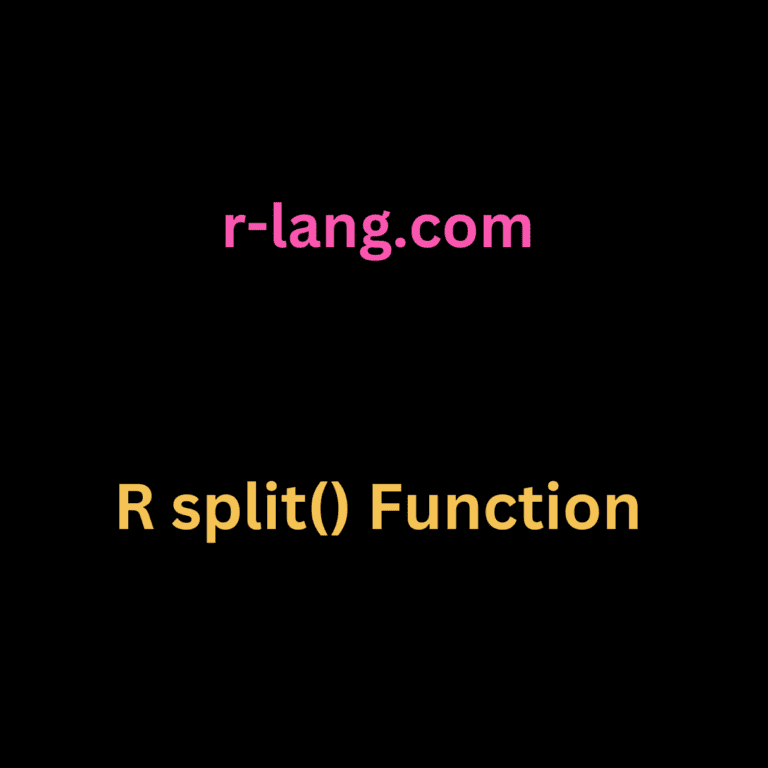 R split() Function