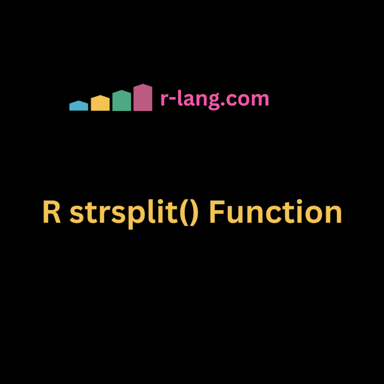 R strsplit() Function