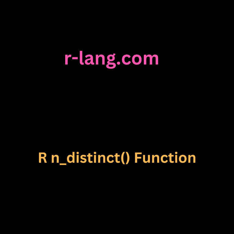 R n_distinct() Function