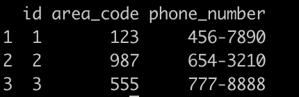Extracting Area Code and Phone Number