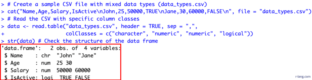 Specifying column classes in data.table() function